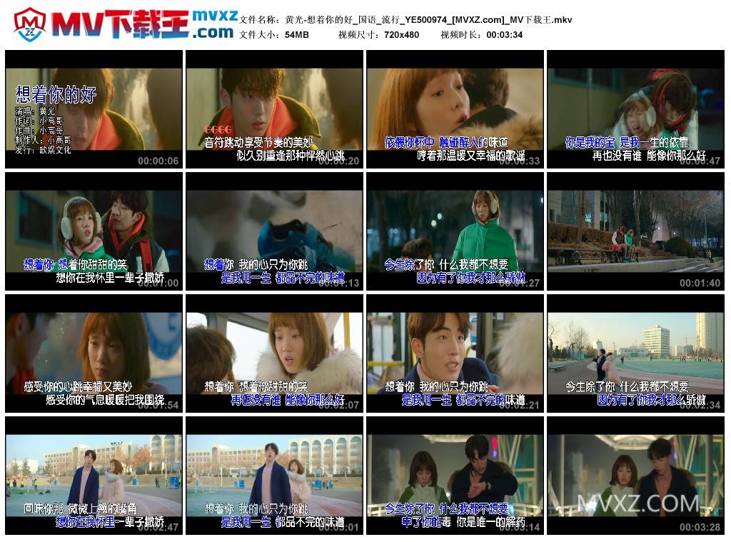 黄光-想着你的好_国语_流行_YE500974